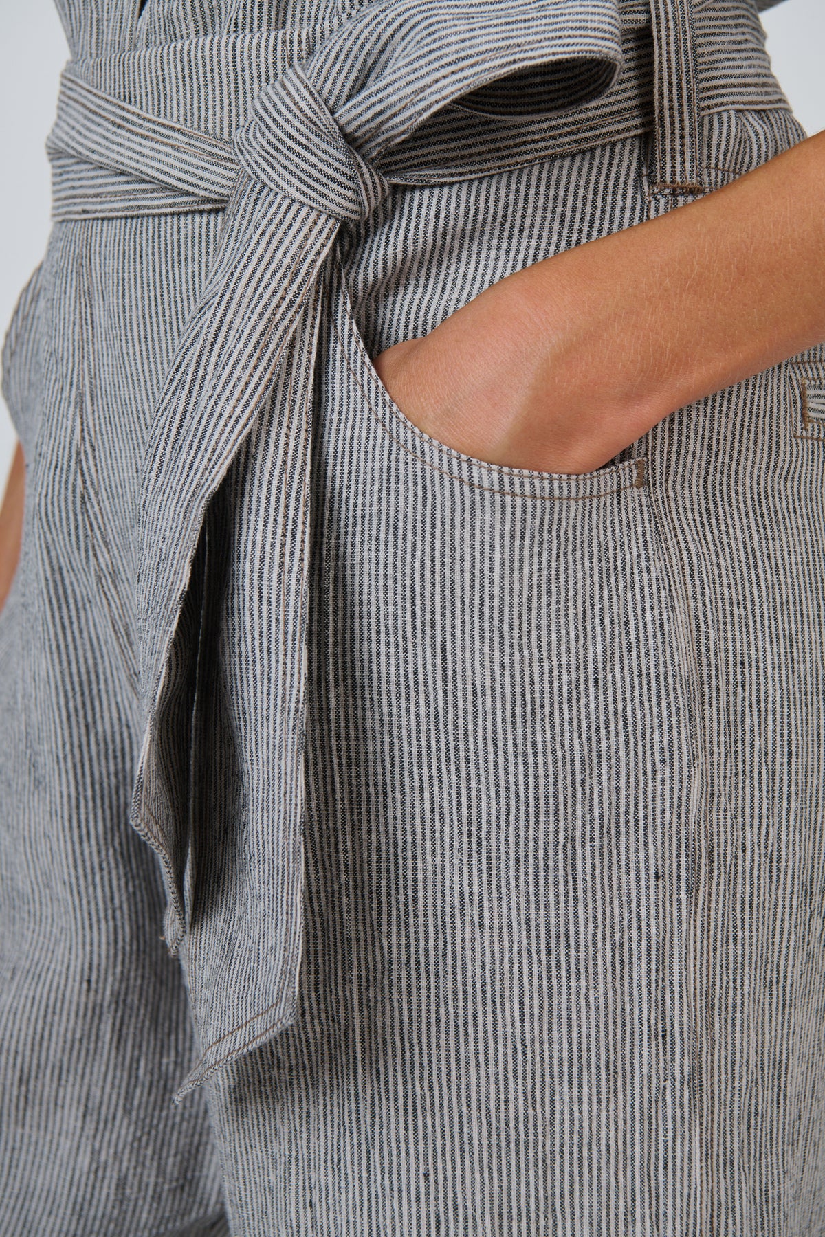 Naturals by O & J - Linen Pant with Tie | GA567