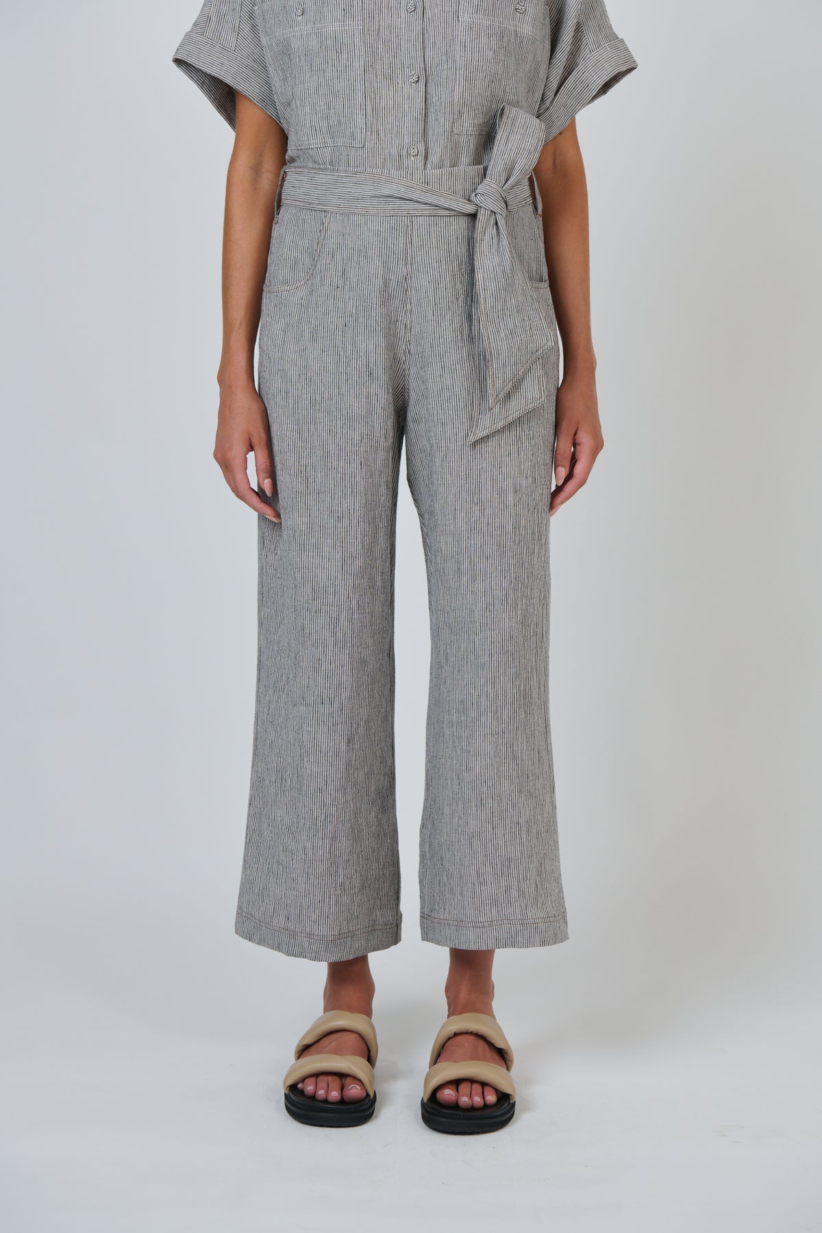 Naturals by O & J - Linen Pant with Tie | GA567
