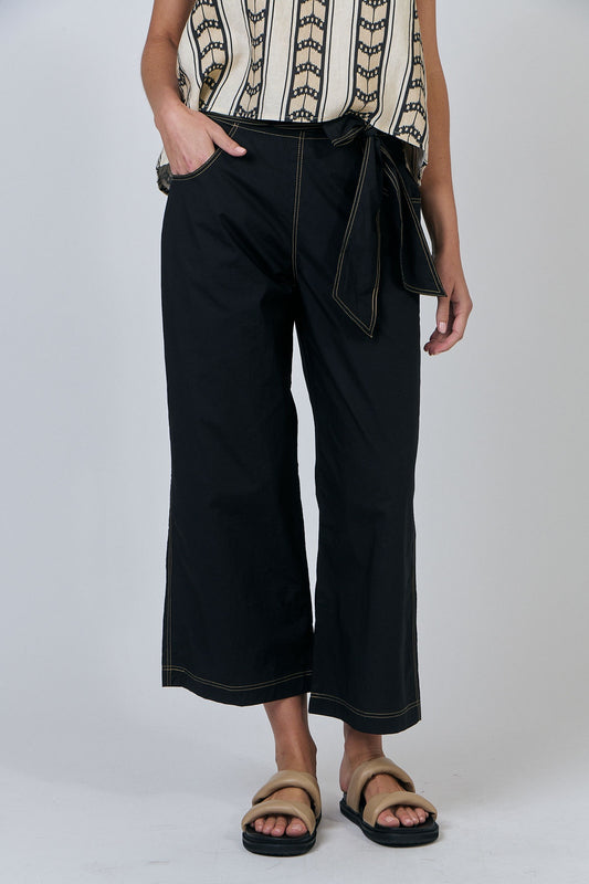 Naturals - Linen Pant Black GA567