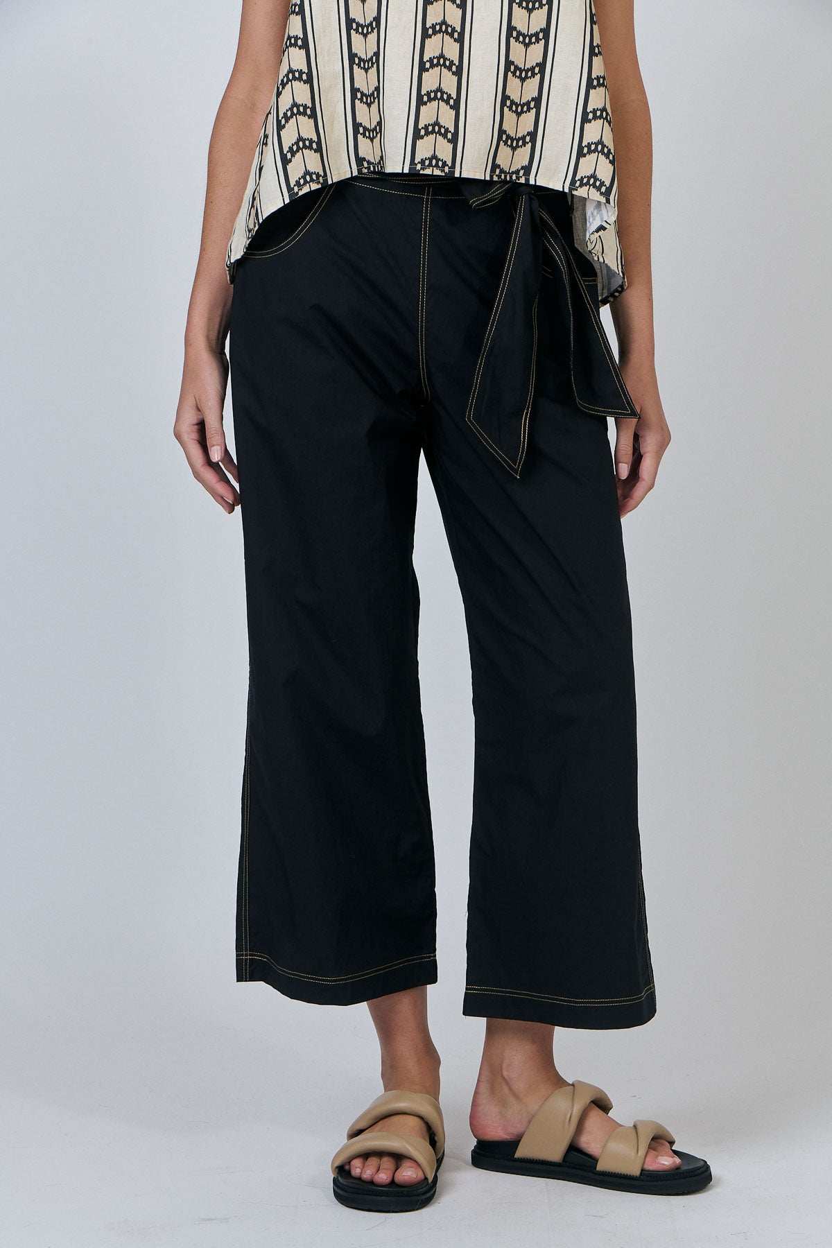 Naturals - Linen Pant Black GA567