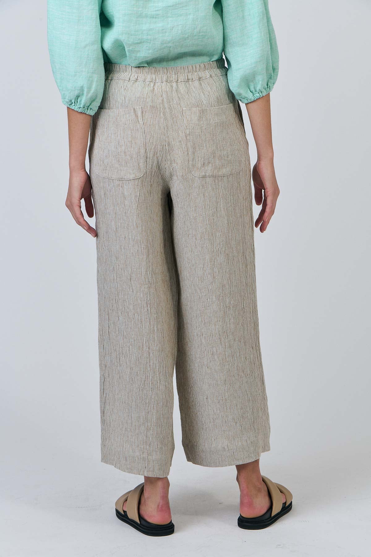 Naturals – Linen Elastic Waist Pants / Blister GA578