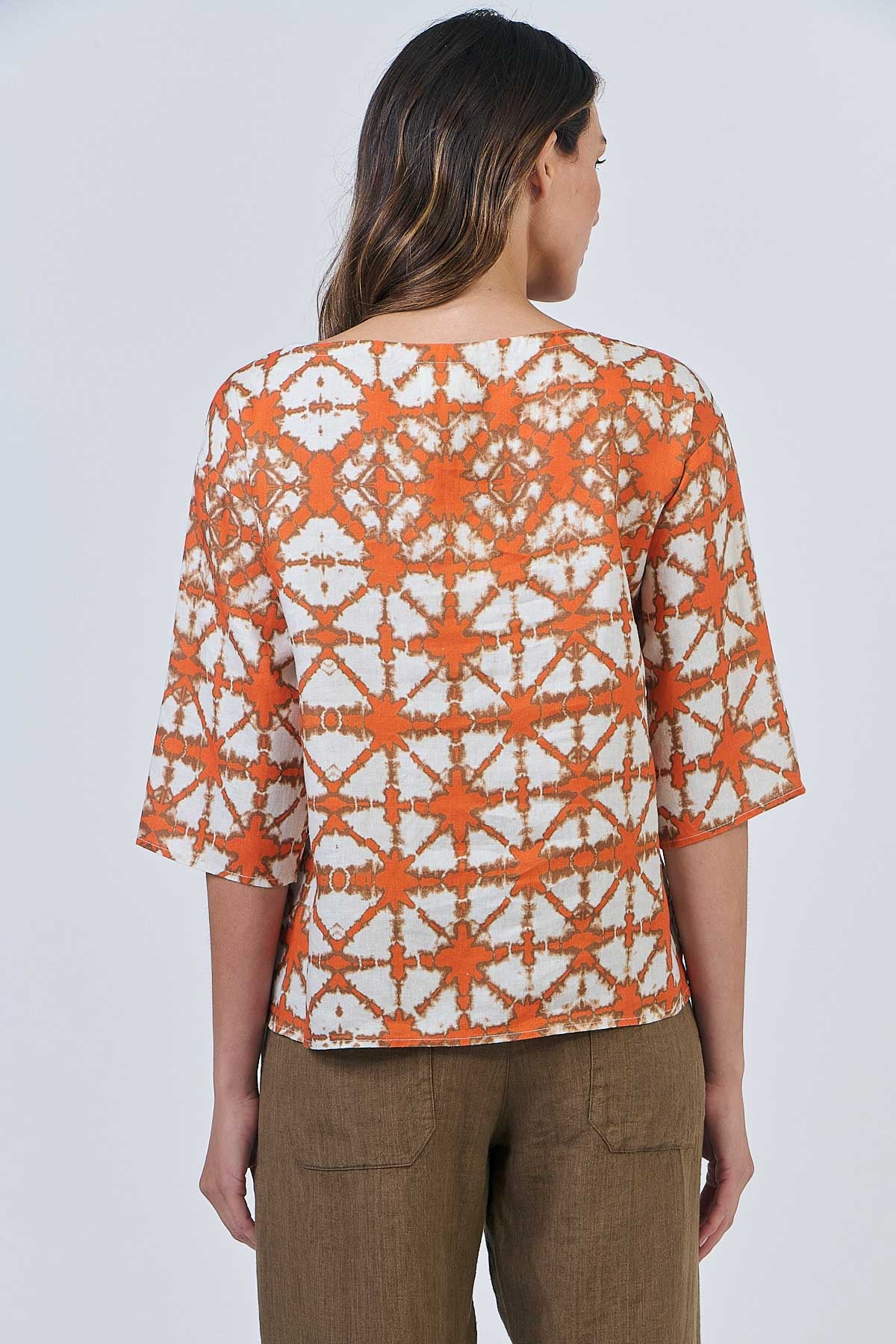 Naturals – Soft Linen Pullover Top / Urchin GA584