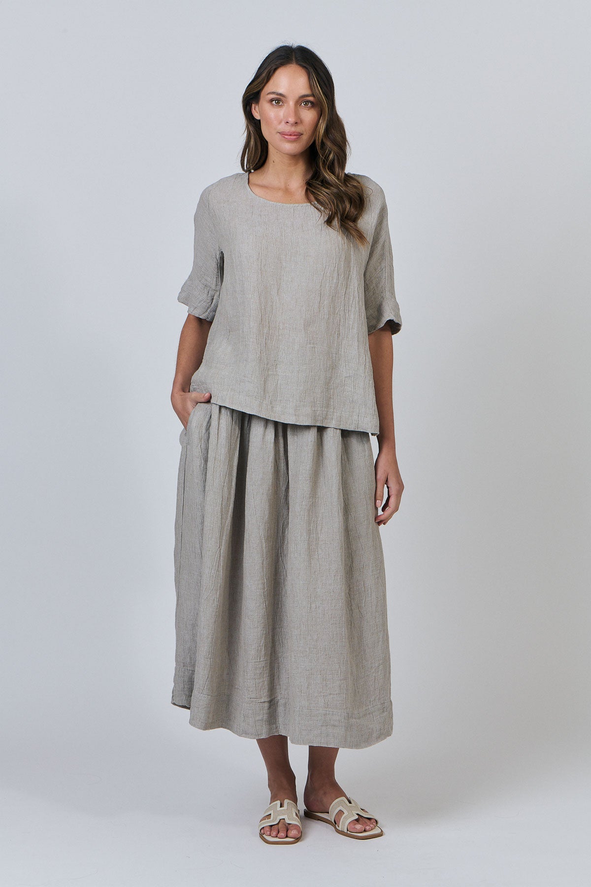 Naturals – Relaxed Fit Linen Top – GA585