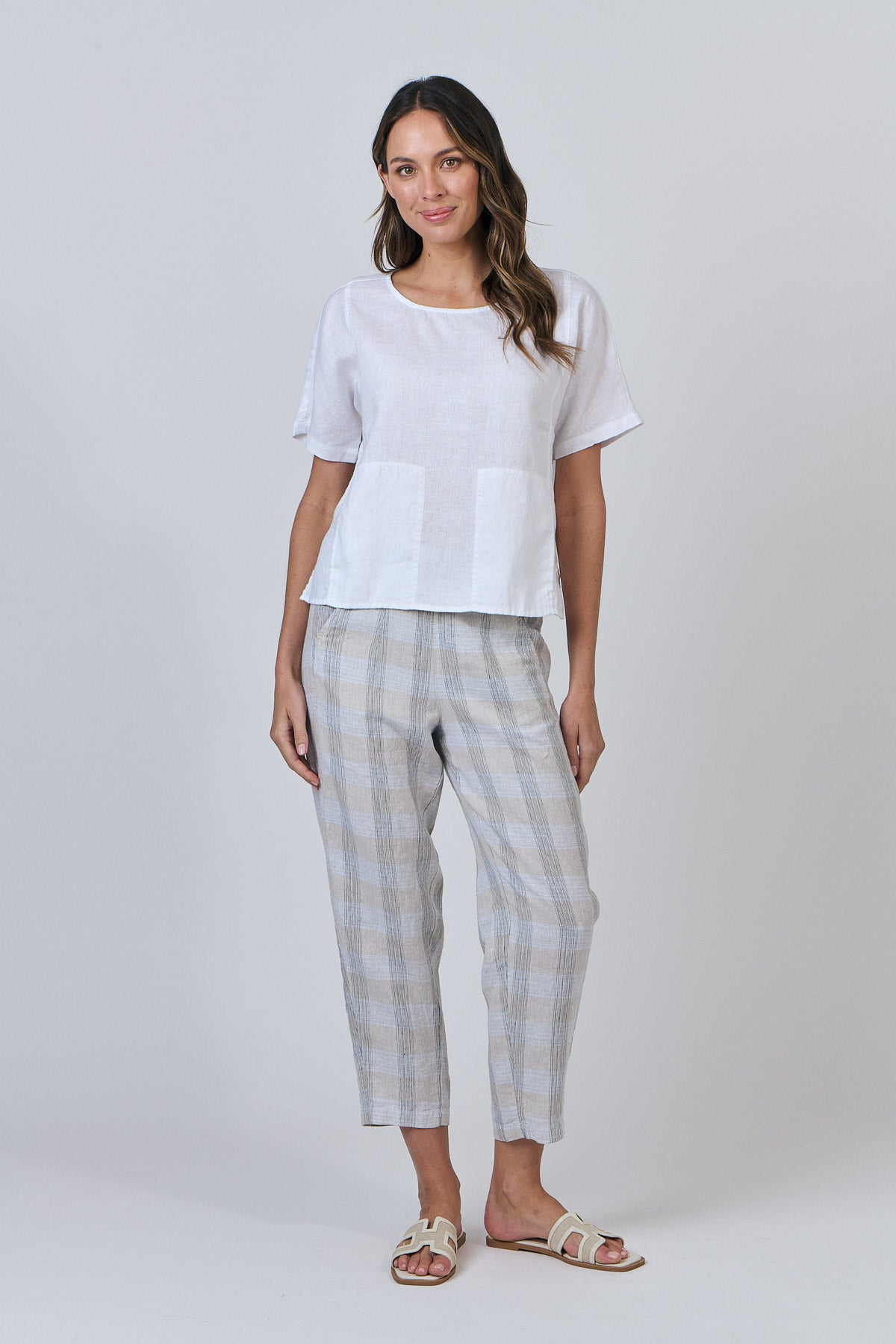 Naturals - Linen Minimalist Blouse GA587