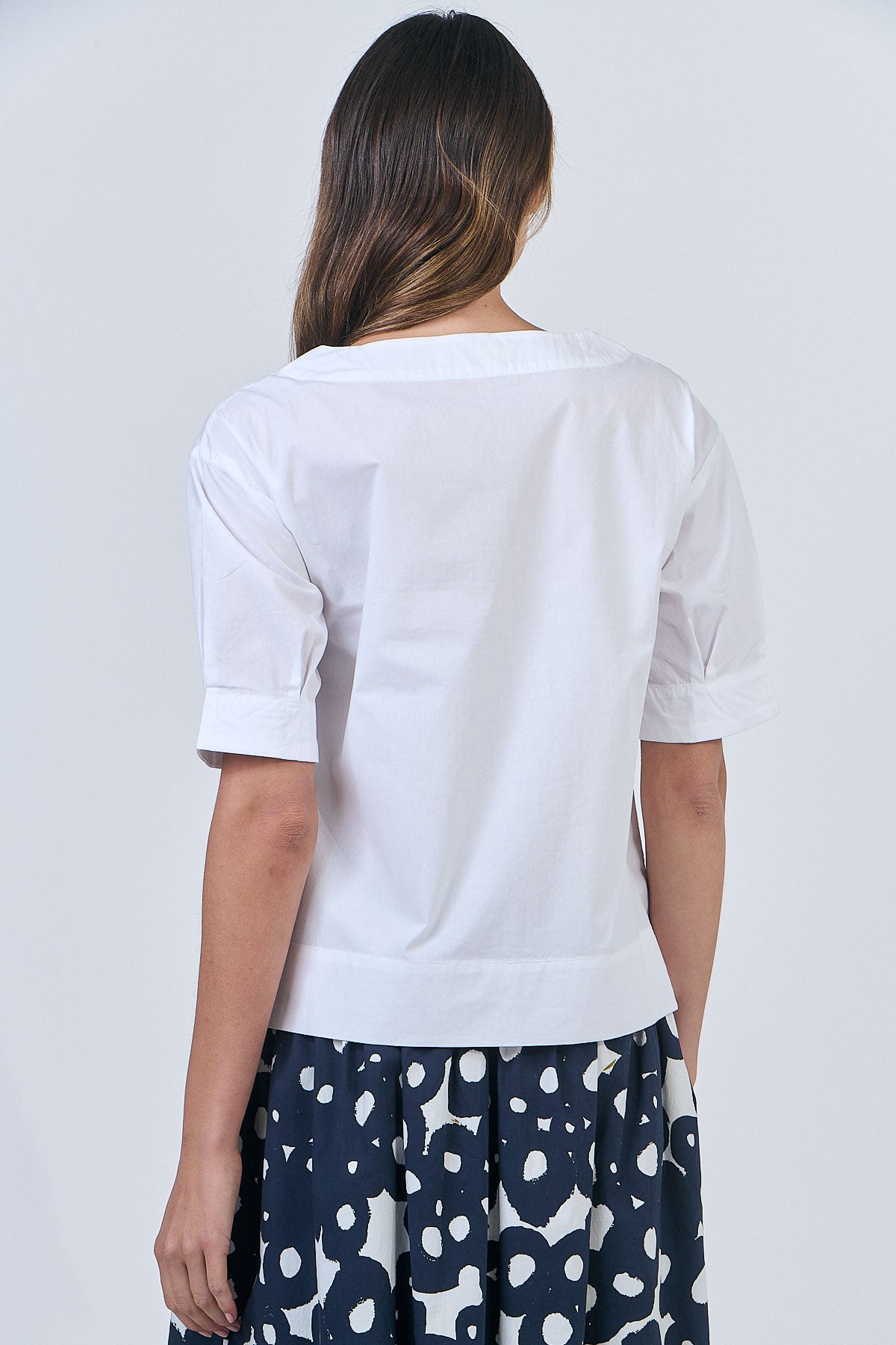Naturals – Linen Boat Neck Boxy Top GA623