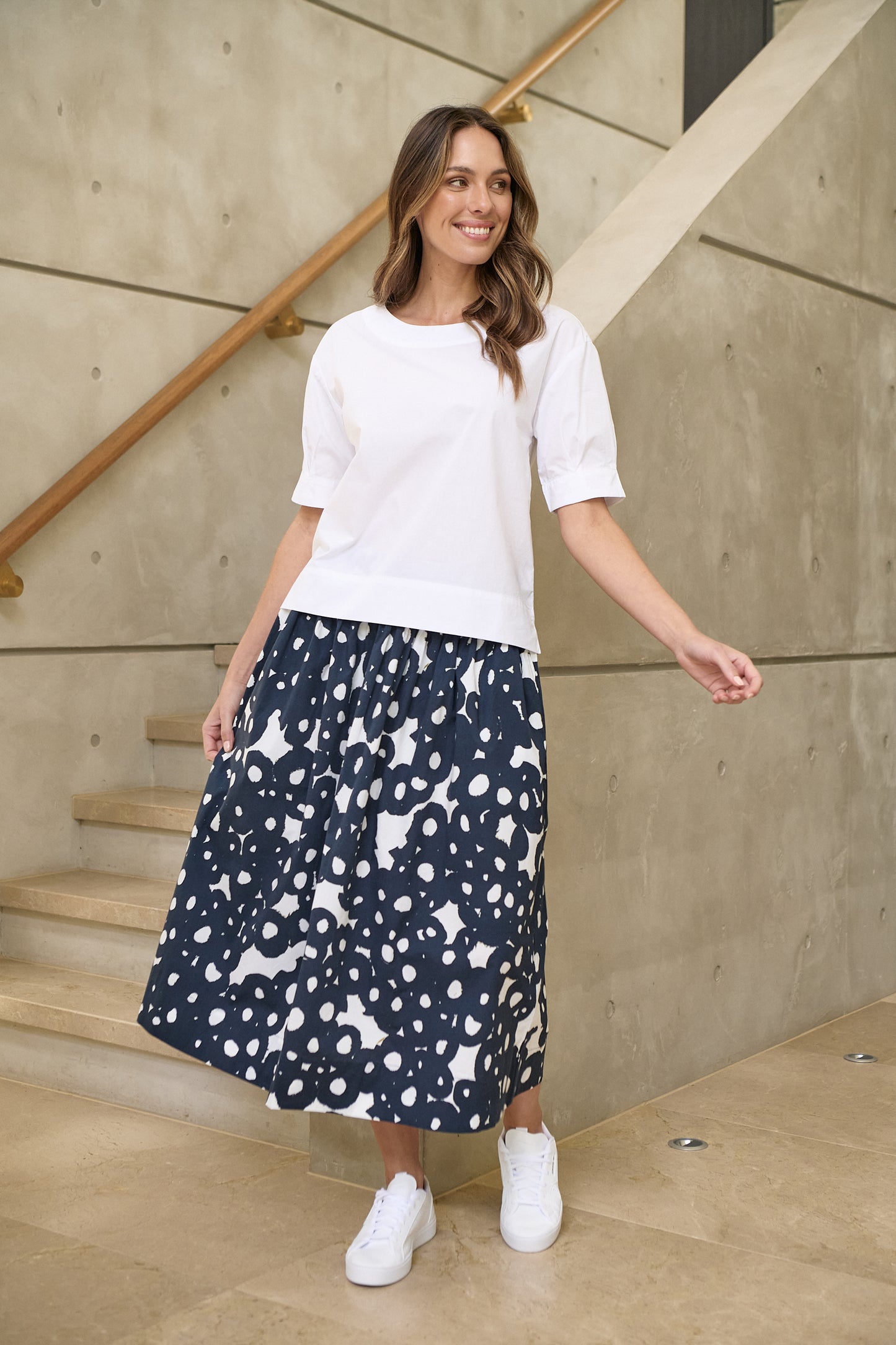 Naturals – Linen Boat Neck Boxy Top GA623