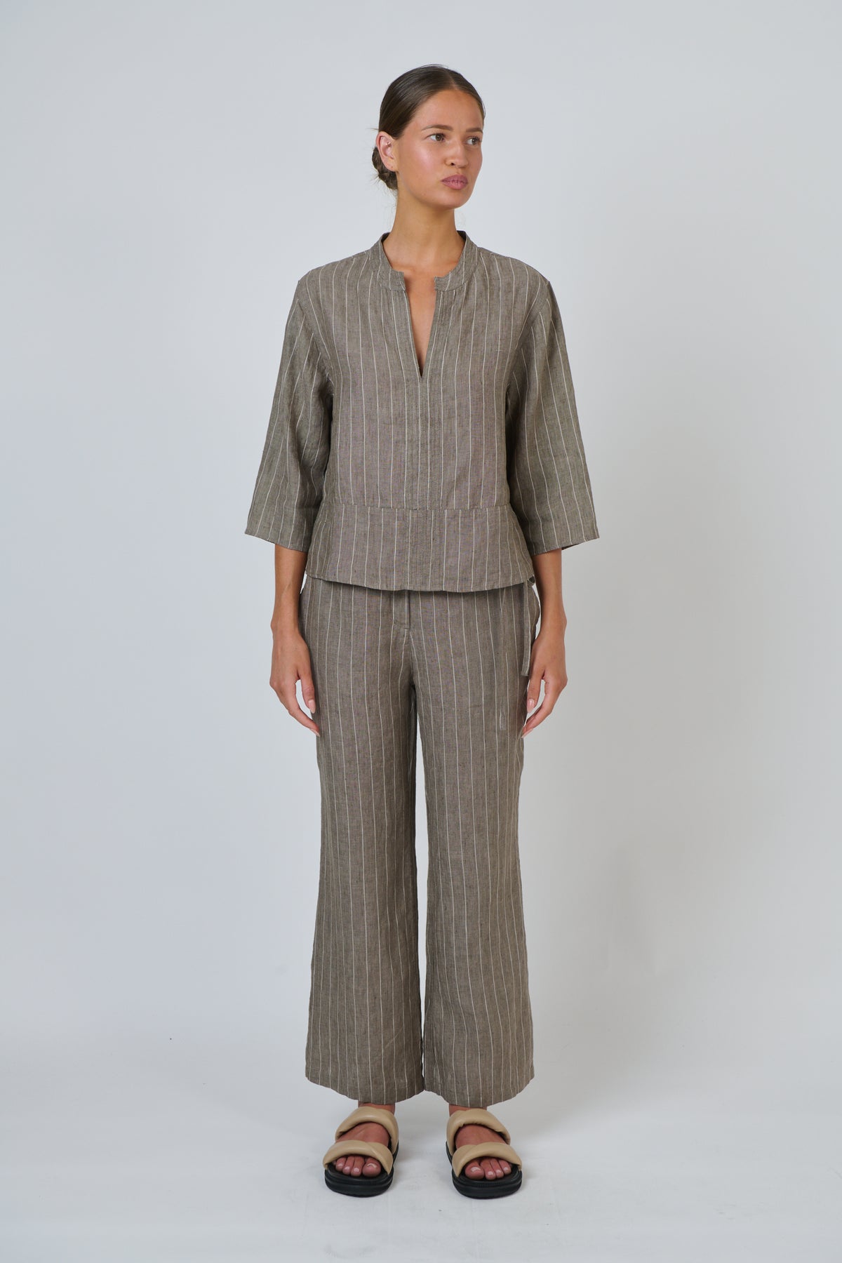 Naturals by O & J - Linen Pant with Tie | GA700