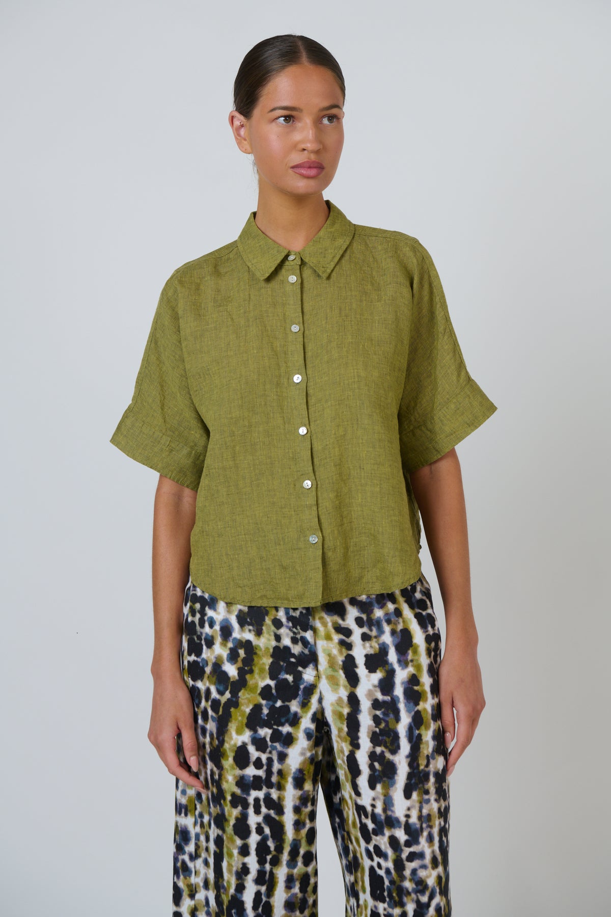Naturals by O & J - Linen Short Sleeve Shirt | GA685