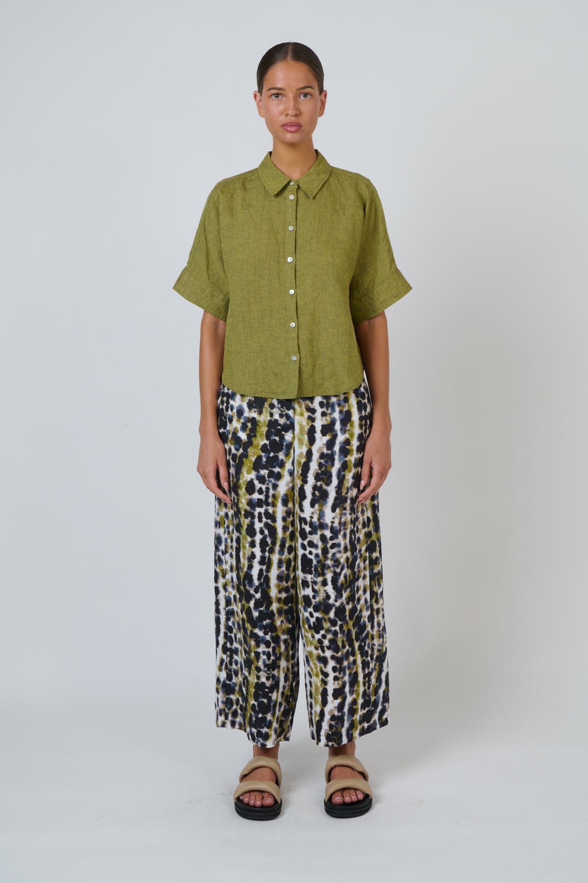 Naturals by O & J - Linen Short Sleeve Shirt | GA685