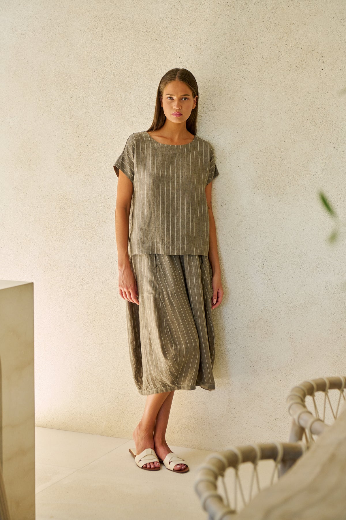 Naturals by O & J - Linen Short Sleeve Top | GA686