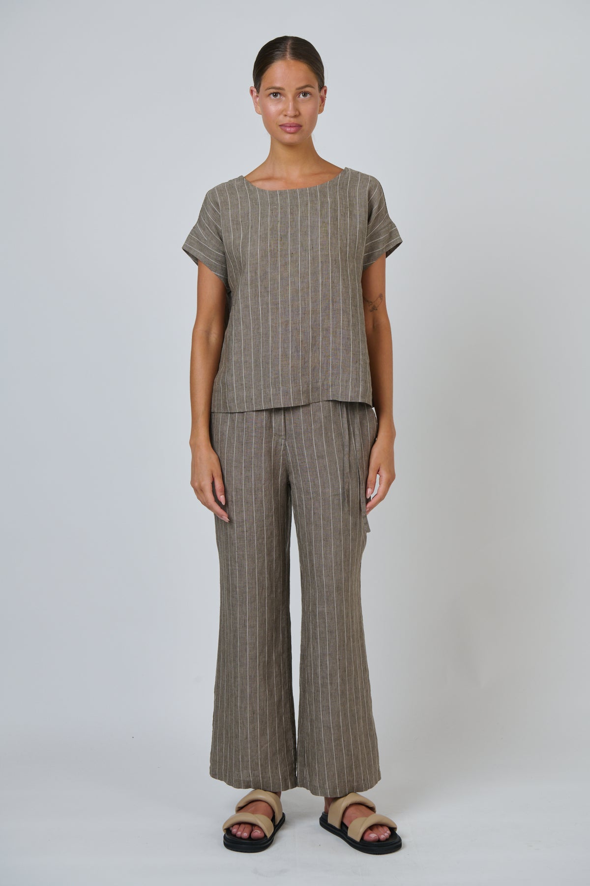 Naturals by O & J - Linen Short Sleeve Top | GA686