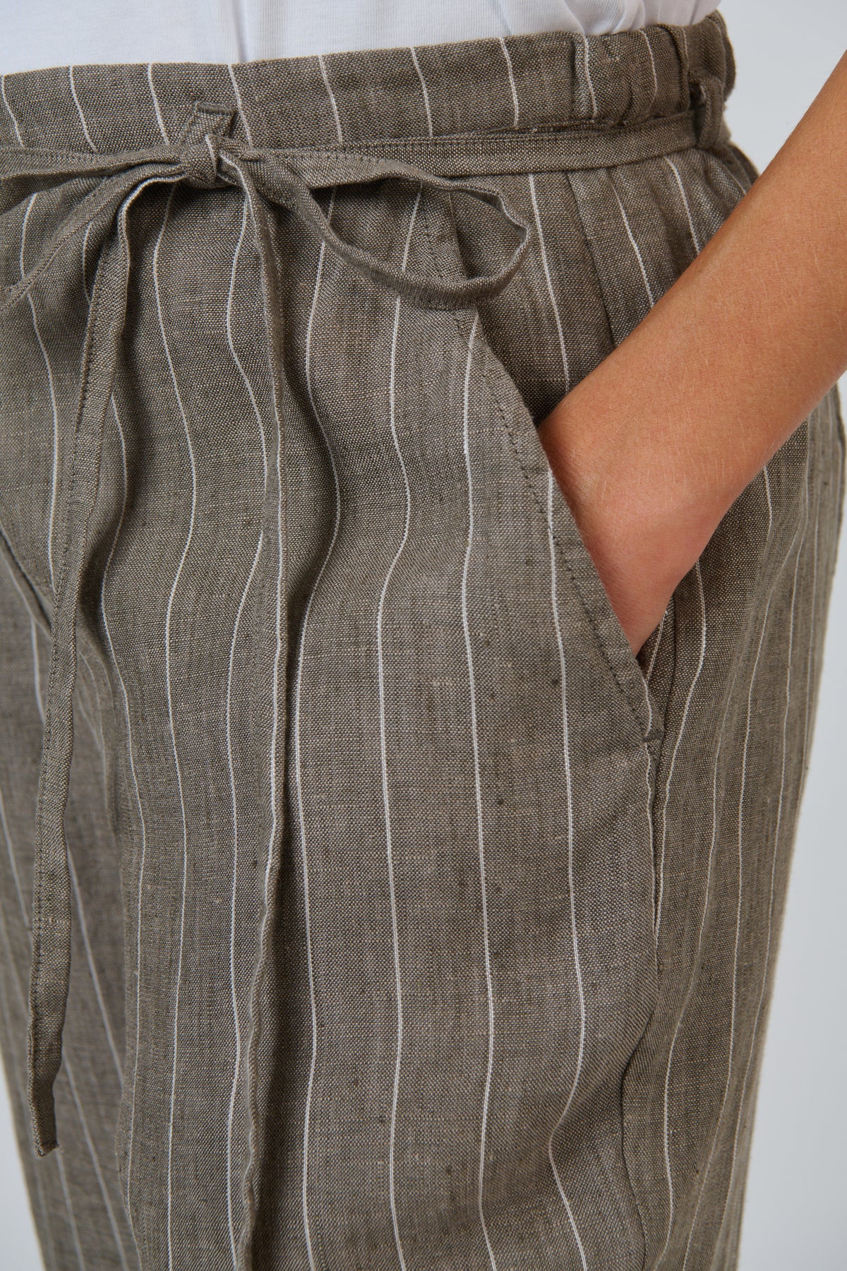 Naturals by O & J - Linen Pant with Tie | GA700