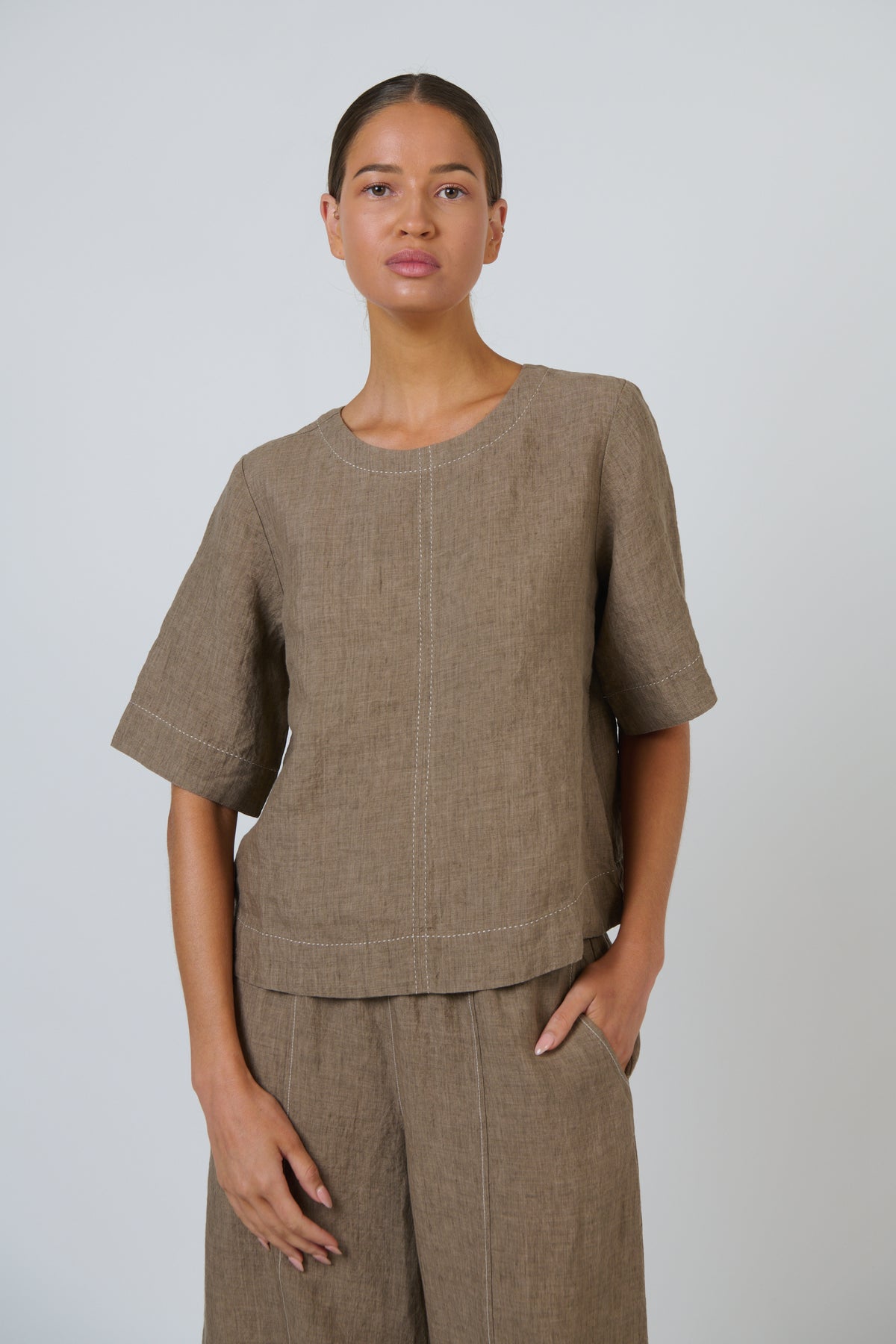 Naturals by O & J - Linen Top | GA724A