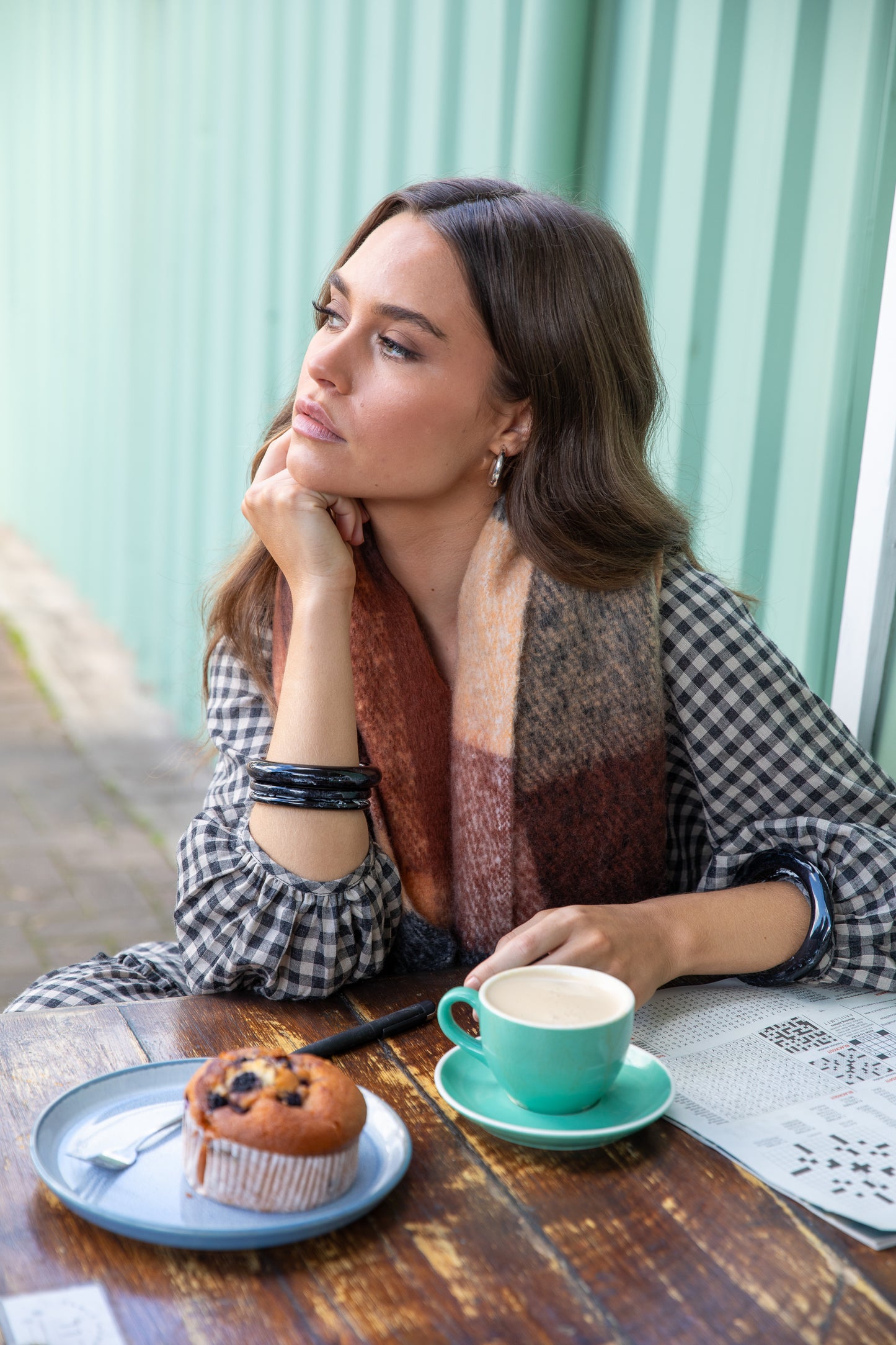 Holiday - Stansbury Scarf | Orange W Black HA25028