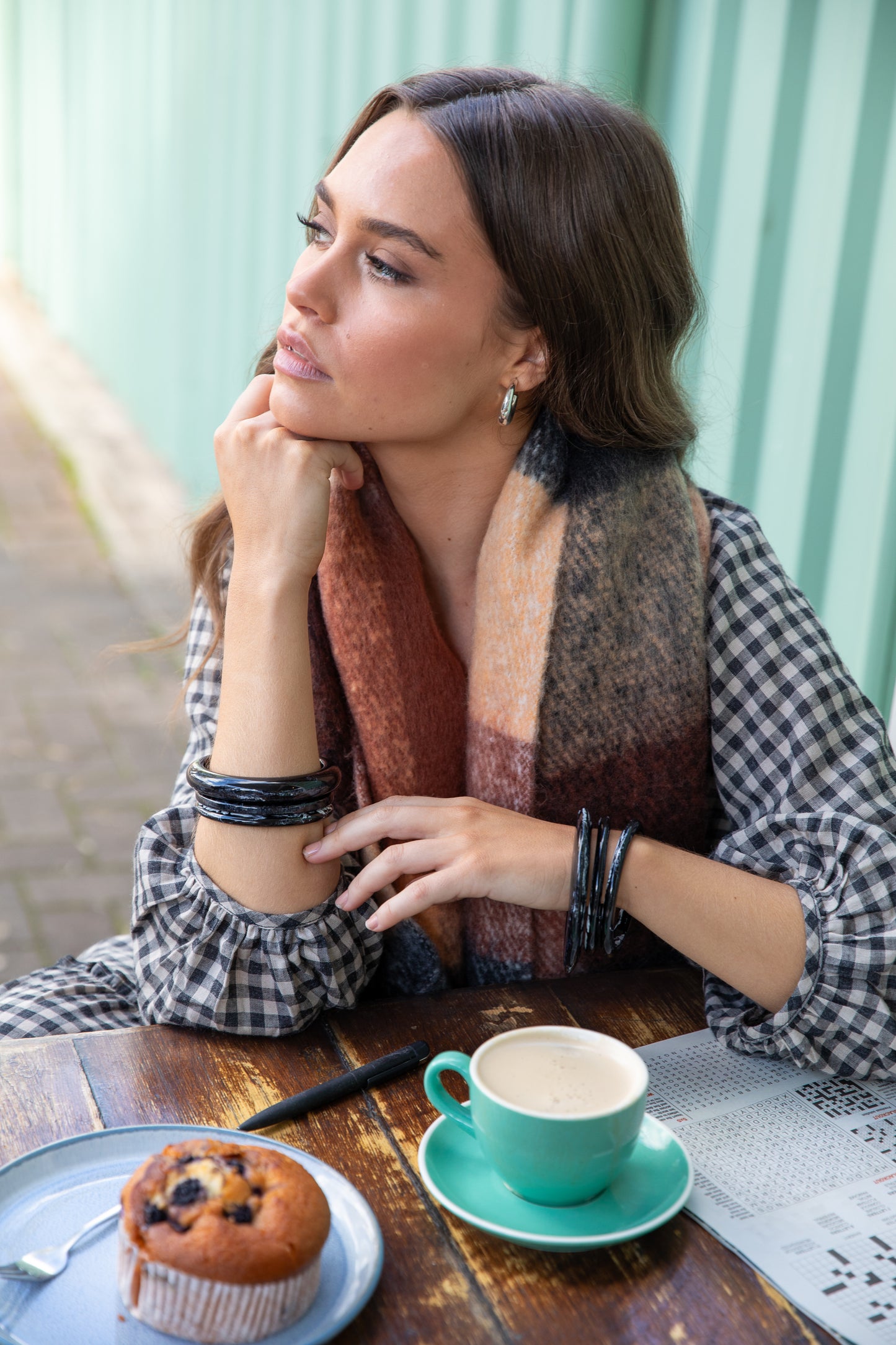 Holiday - Stansbury Scarf | Orange W Black HA25028