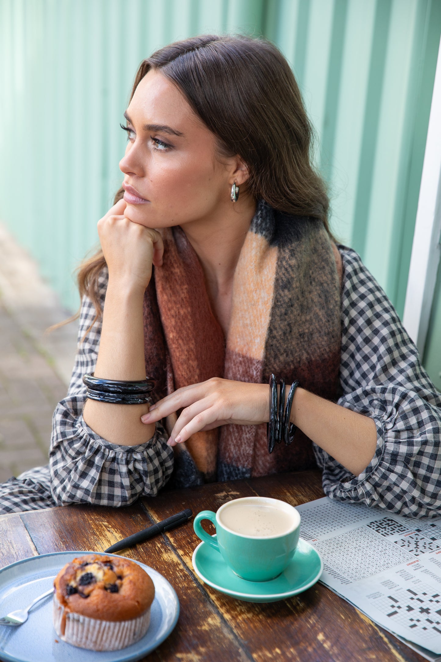 Holiday - Stansbury Scarf | Orange W Black HA25028