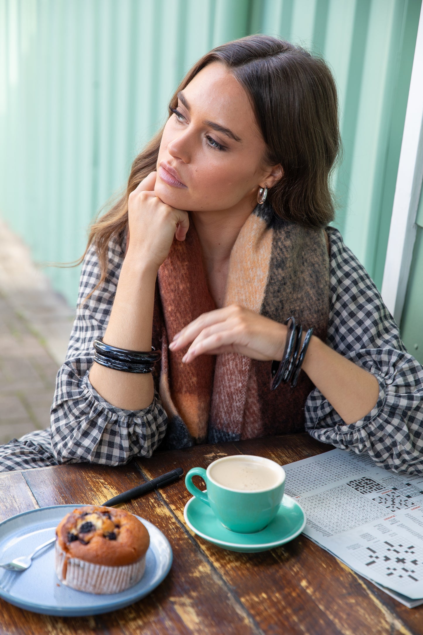 Holiday - Stansbury Scarf | Orange W Black HA25028