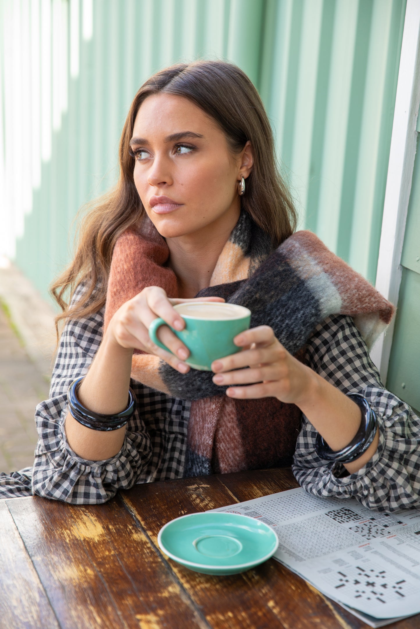 Holiday - Stansbury Scarf | Orange W Black HA25028