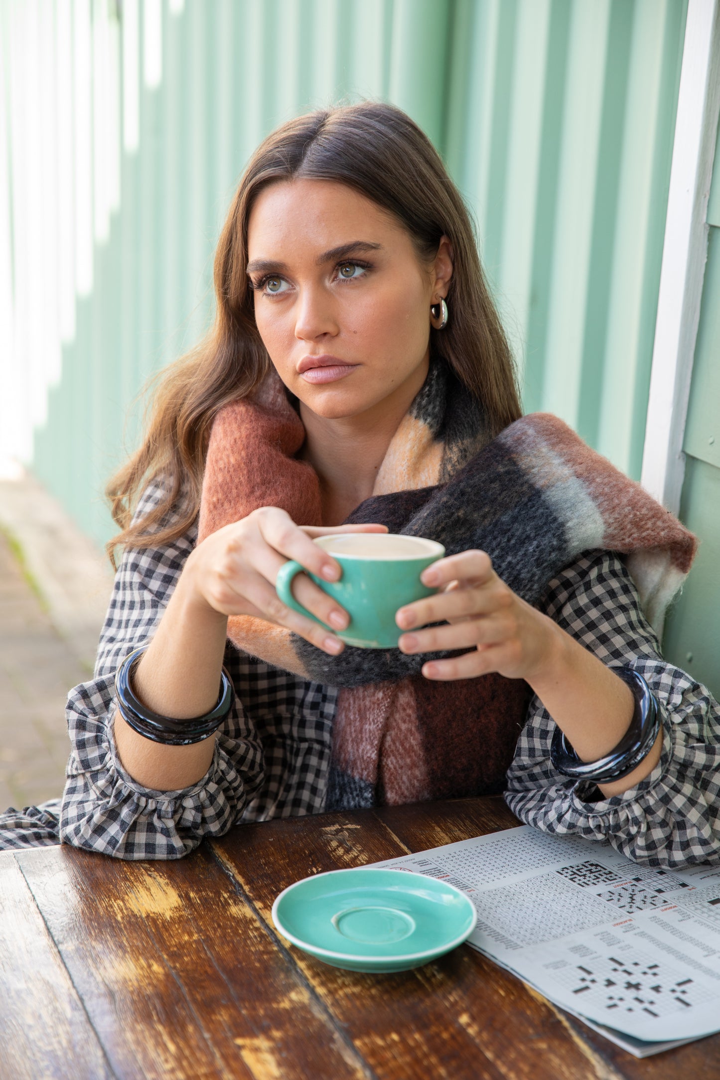 Holiday - Stansbury Scarf | Orange W Black HA25028