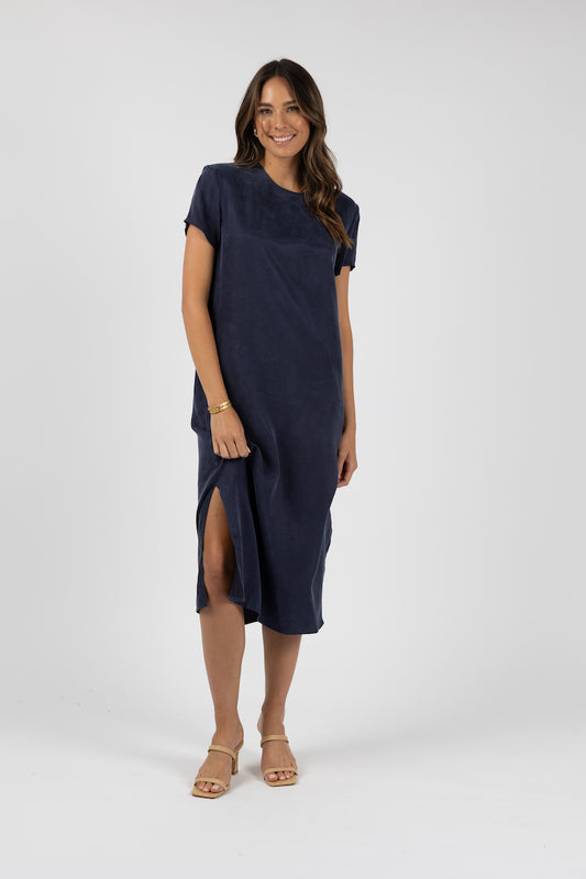 Humidity - Milano Tee Dress Navy | HS24221