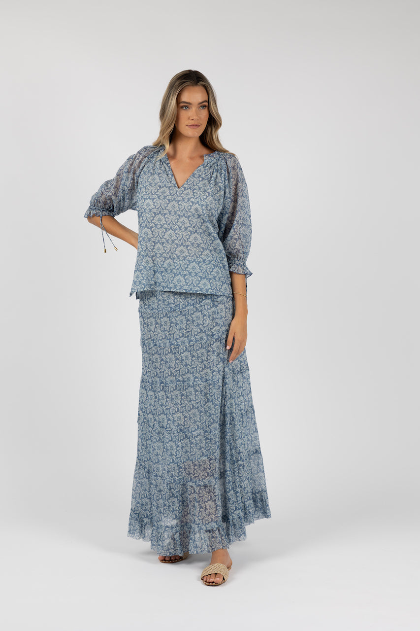 Humidity - Portafino Aries Top Blue Print | HS24305