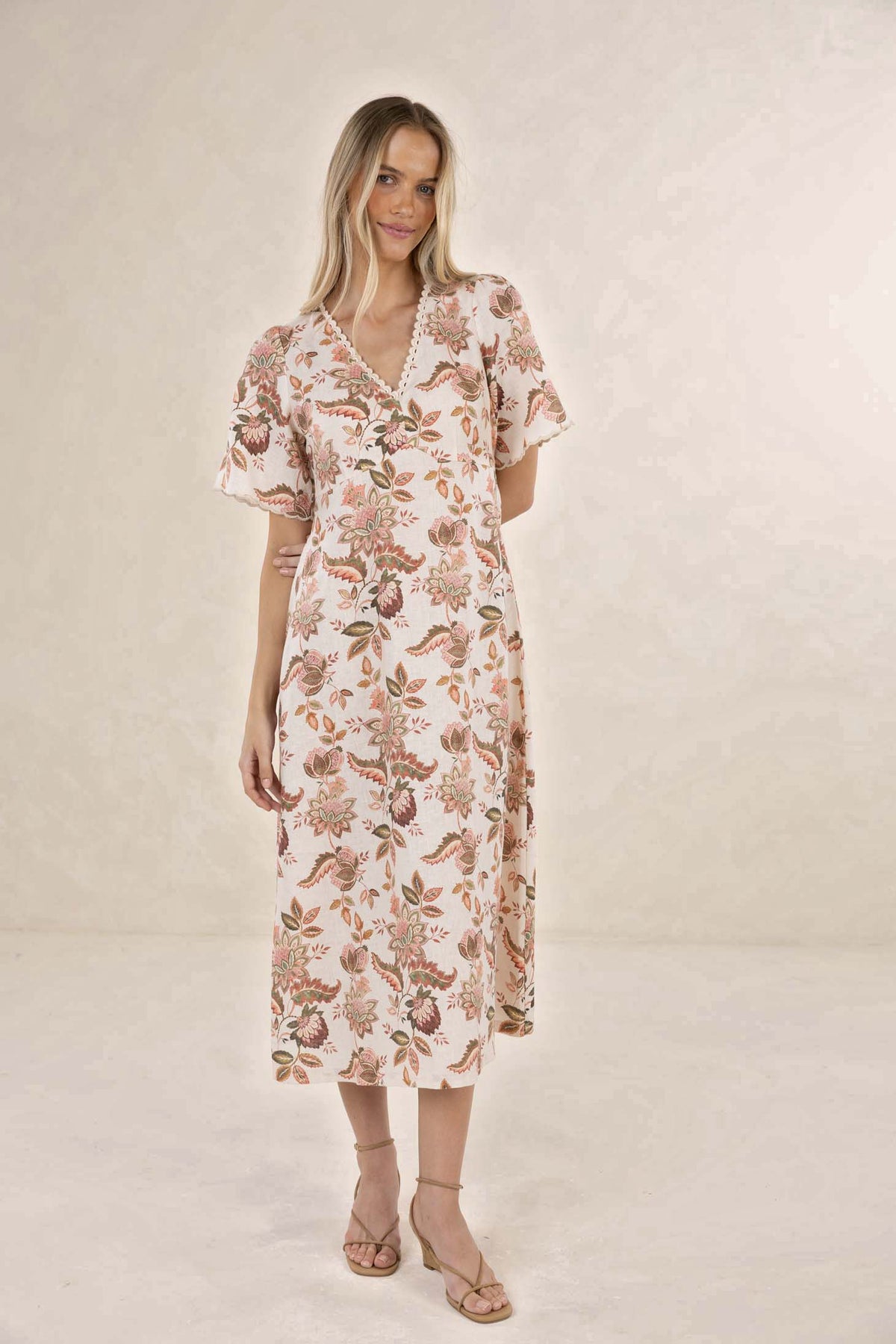 Humidity - Bohemian Rose Midi Dress | HS26205