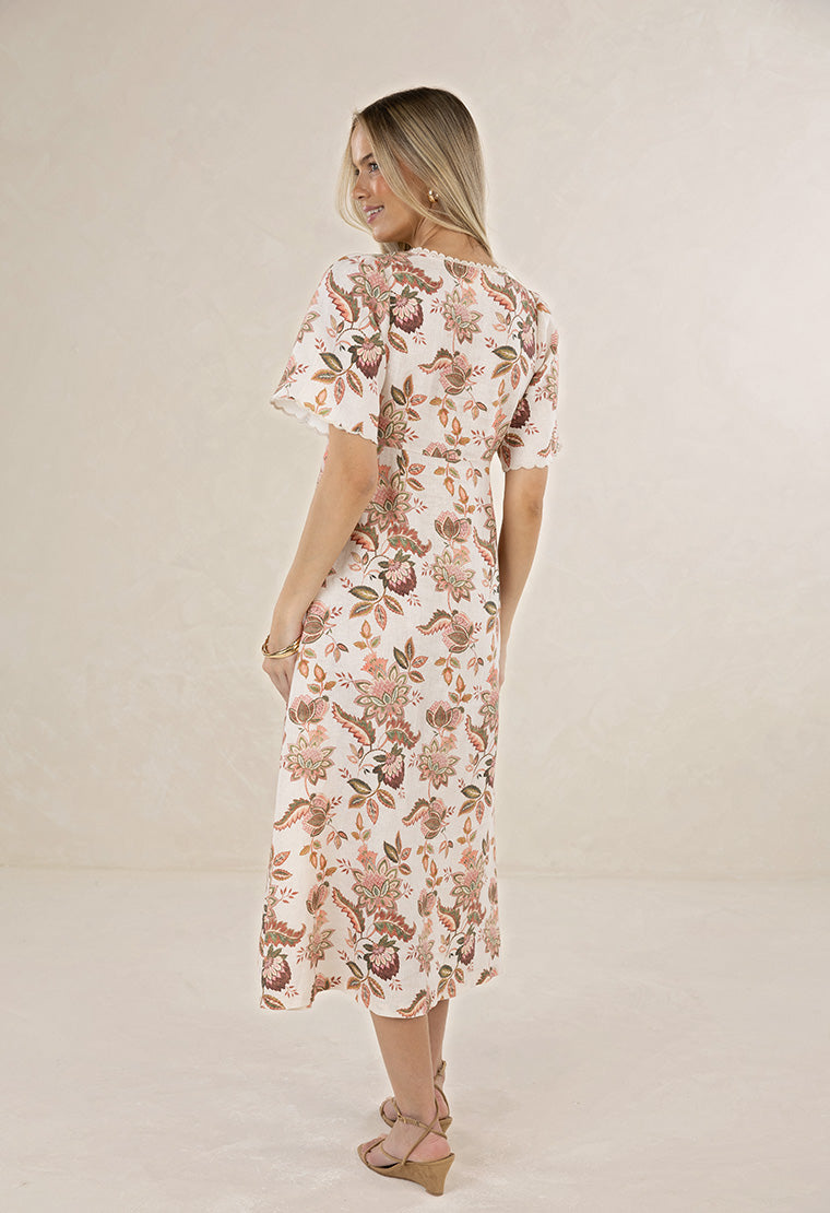 Humidity - Bohemian Rose Midi Dress | HS26205