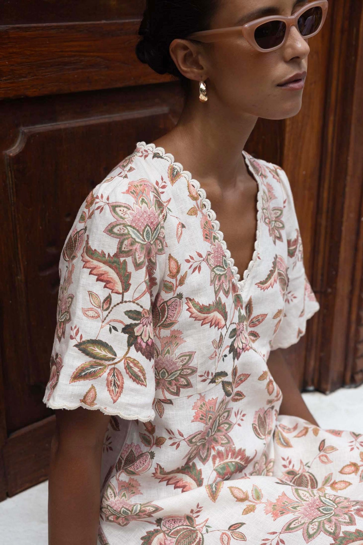 Humidity - Bohemian Rose Midi Dress | HS26205