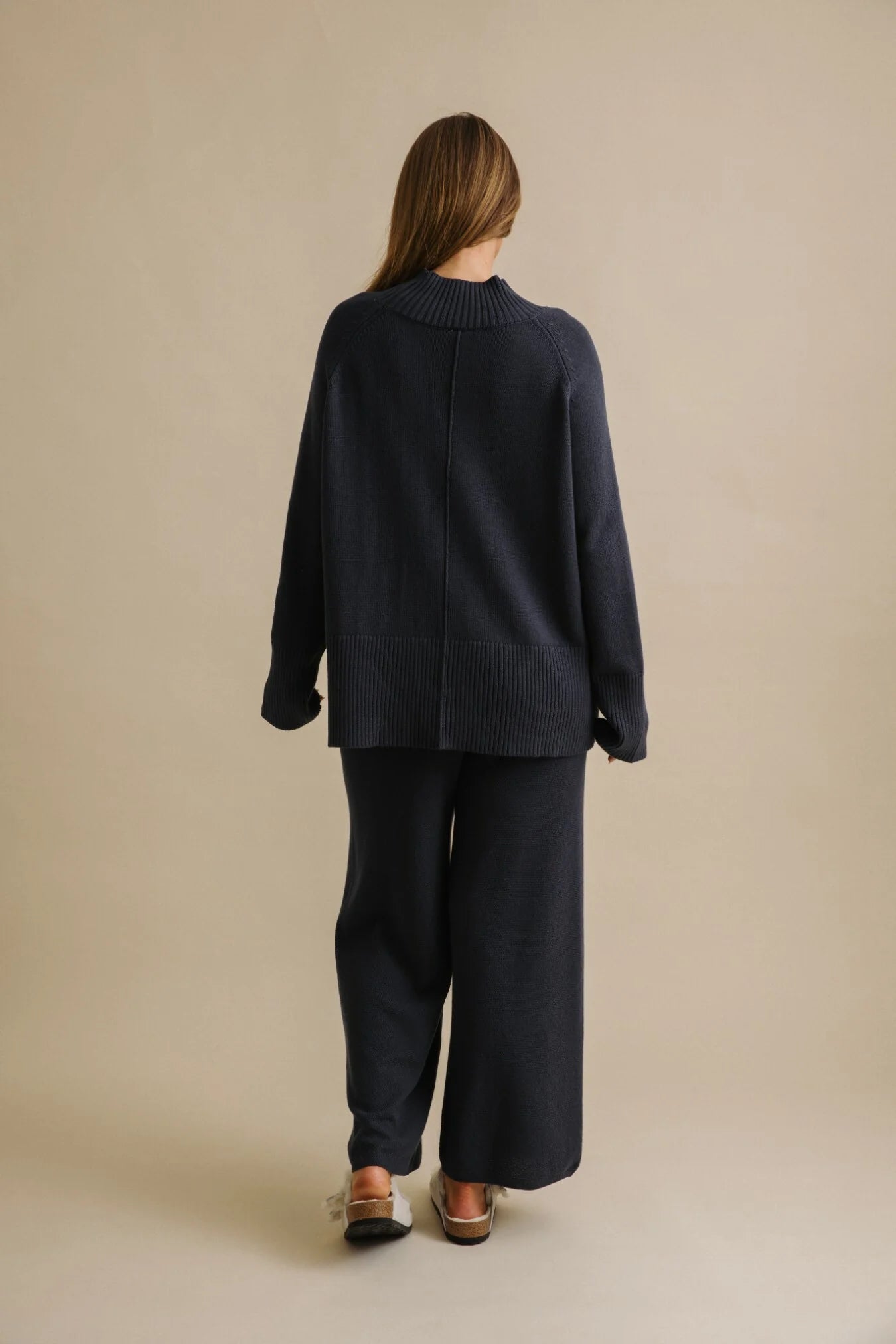 Talamaya - Harmony Merino Cotton Mock Neck Pullover / TALW014