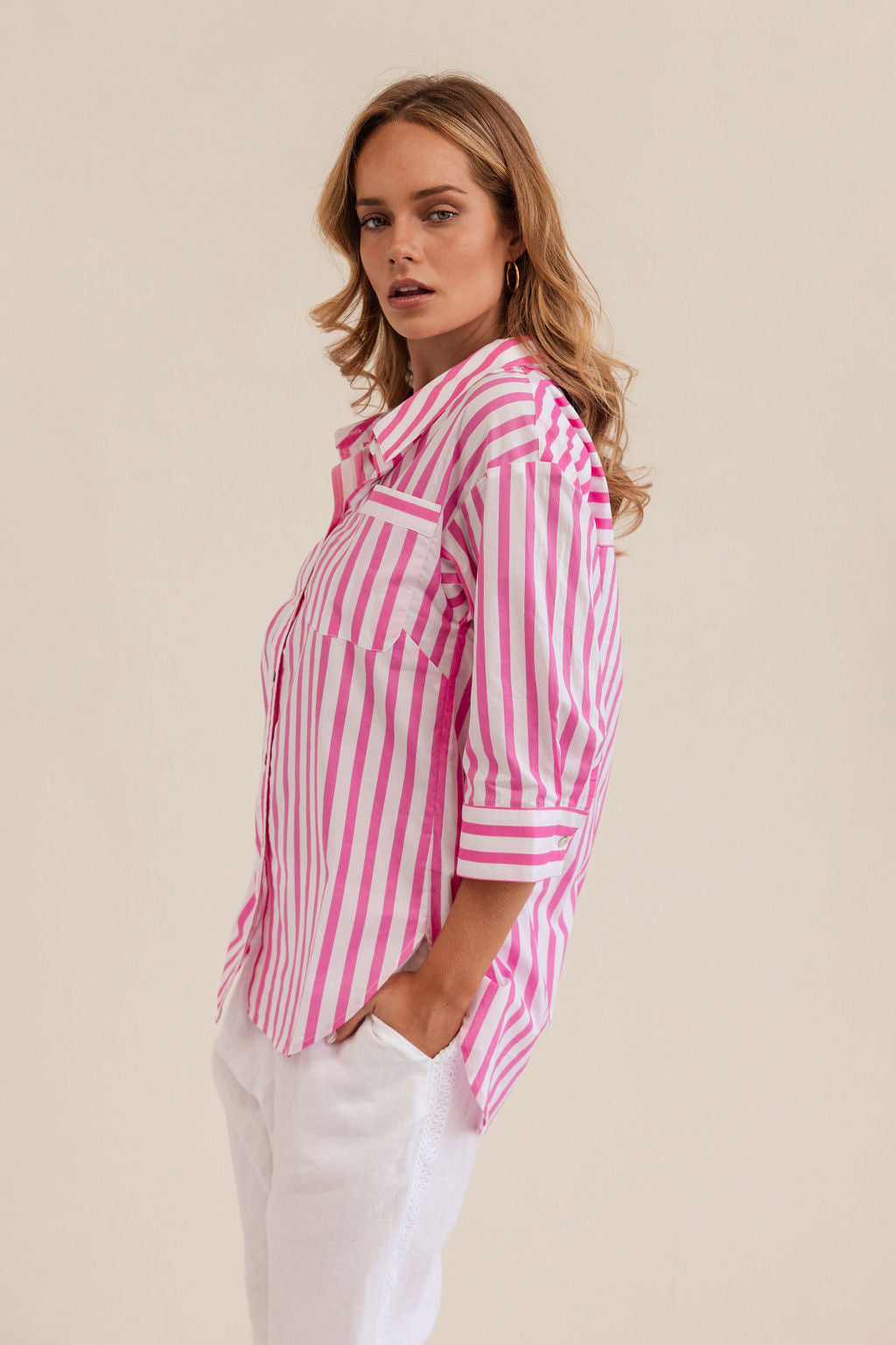 Kaleido - 100% Cotton 3/4 Shirt K111