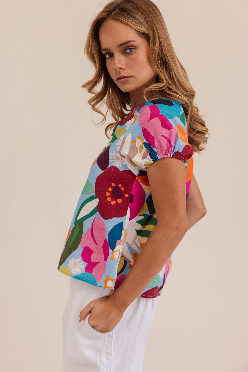 Kaleido - 100% Linen SS Top K88