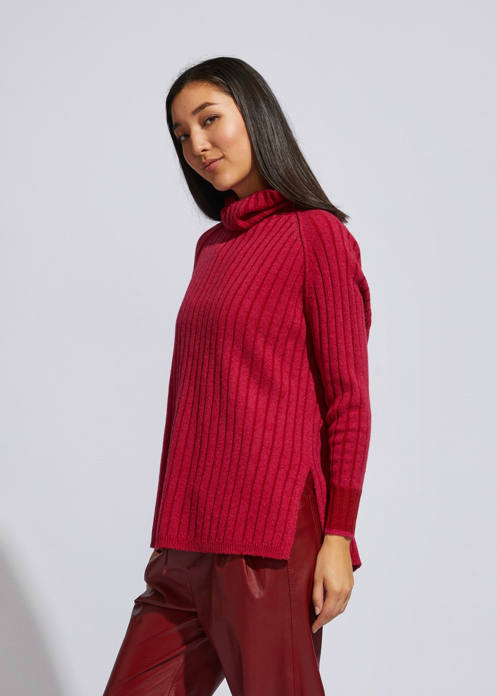 LD & CO - Plaited Rollneck Fuchsia | LC6185