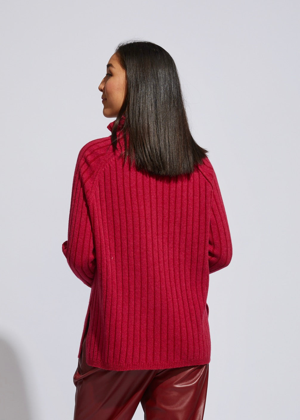 LD & CO - Plaited Rollneck Fuchsia | LC6185