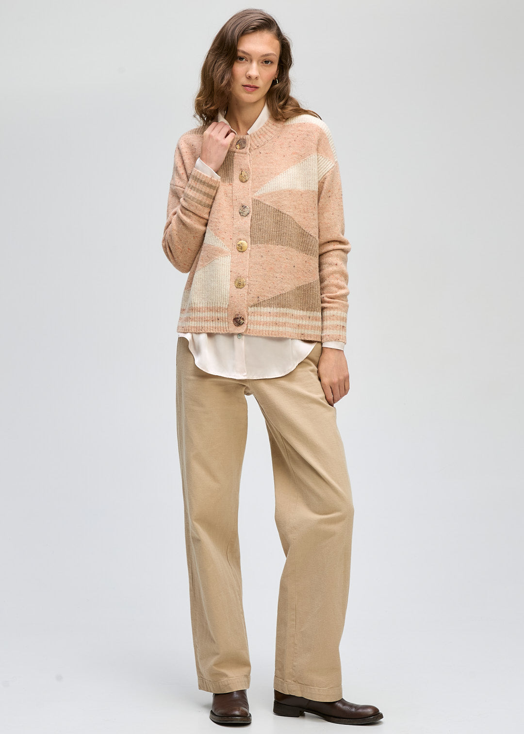 LD & CO - Geo Knit Cardi LC8189