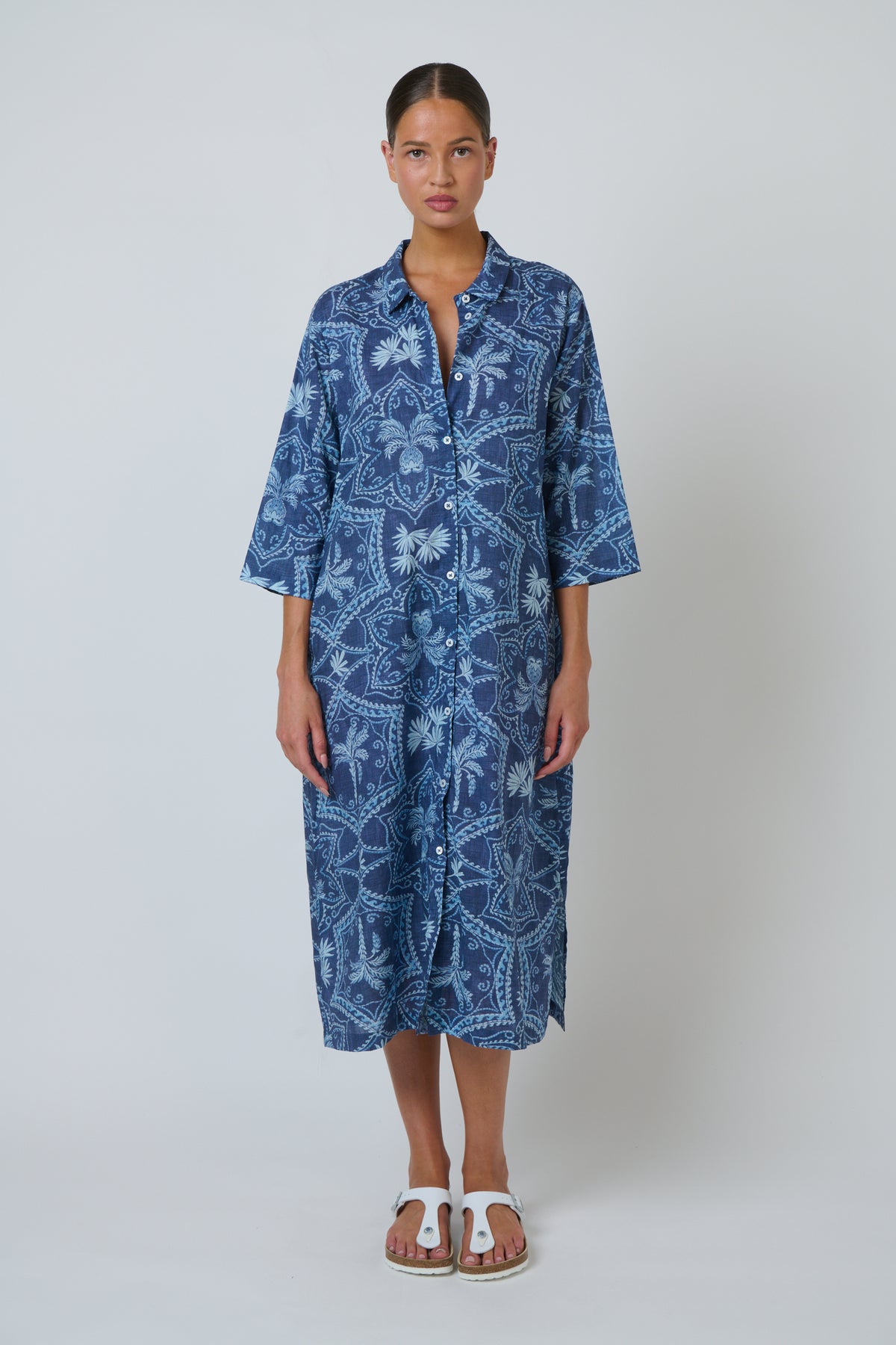 Namastai - 3/4 Sleeve Cotton Dress | NAM40