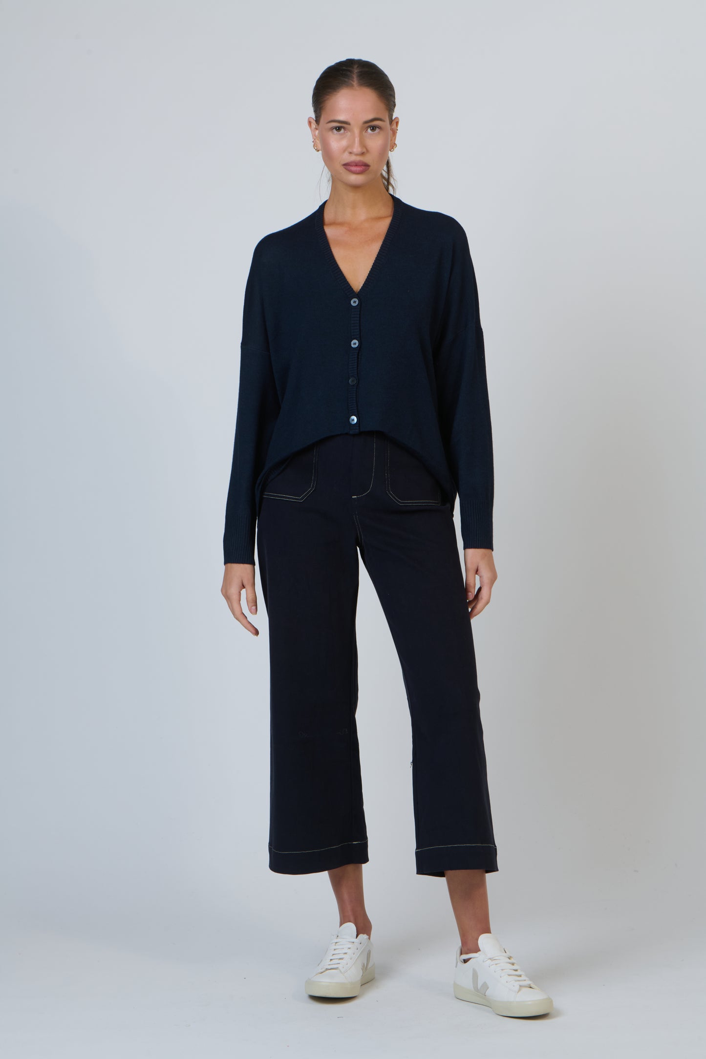 Namastai - Asymmetrical V-Neck Cardigan NAM-W25