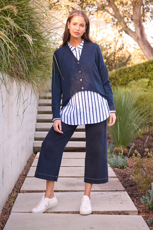 Namastai - Asymmetrical V-Neck Cardigan NAM-W25