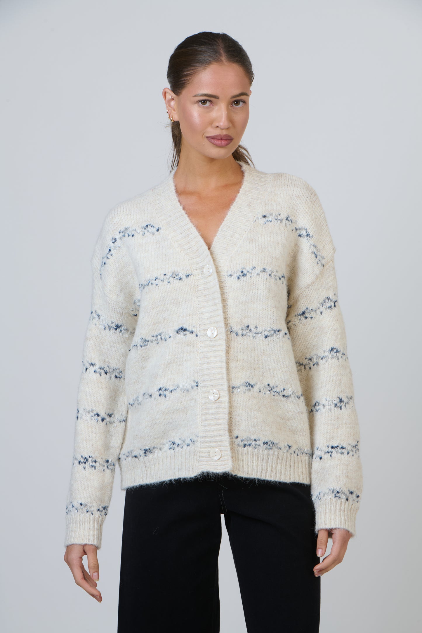 Namastai - Speckled Stripe Cardigan NAM-W31
