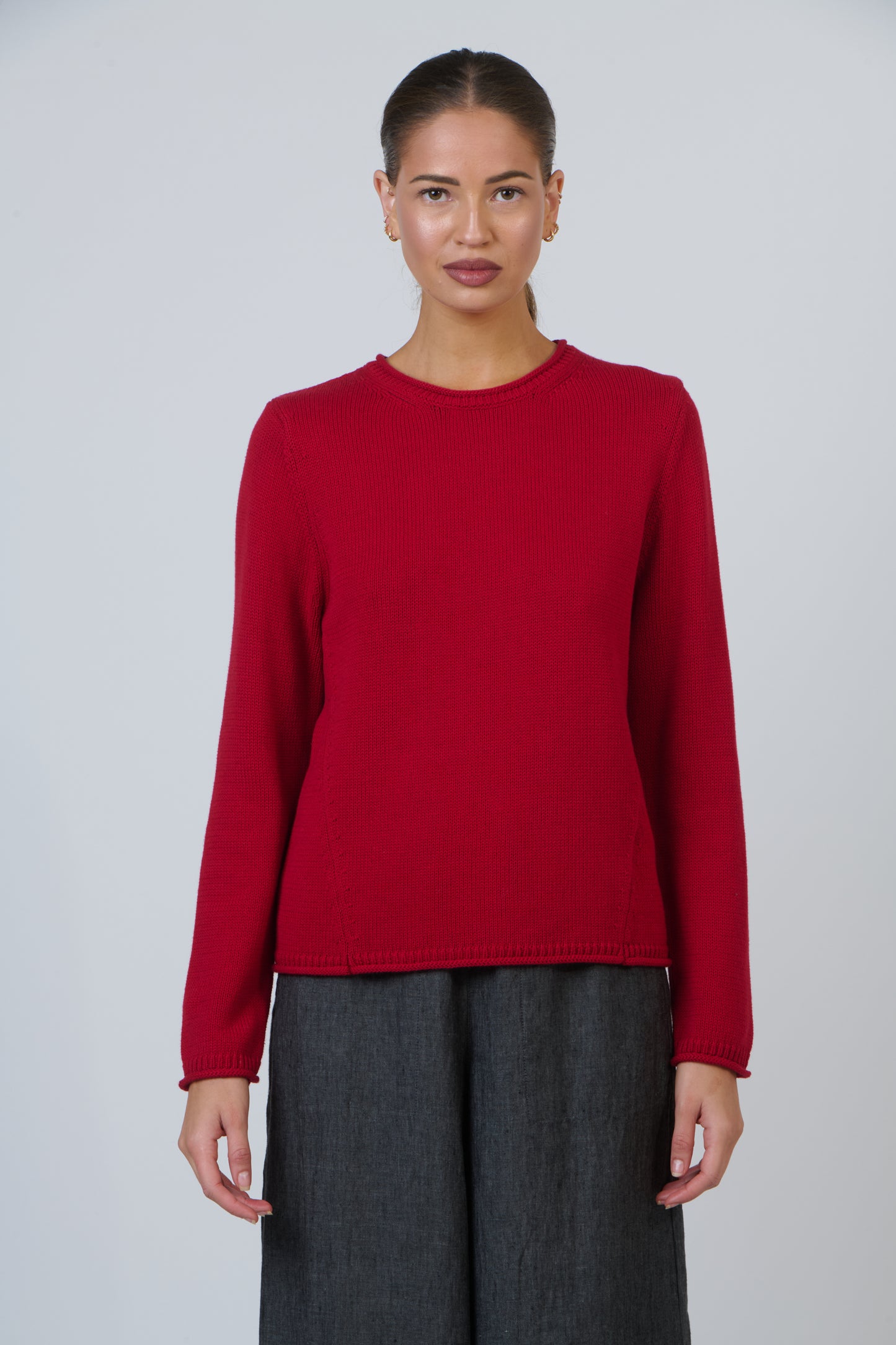 Naturals – NAT-W52 Cotton Rib Back Jumper