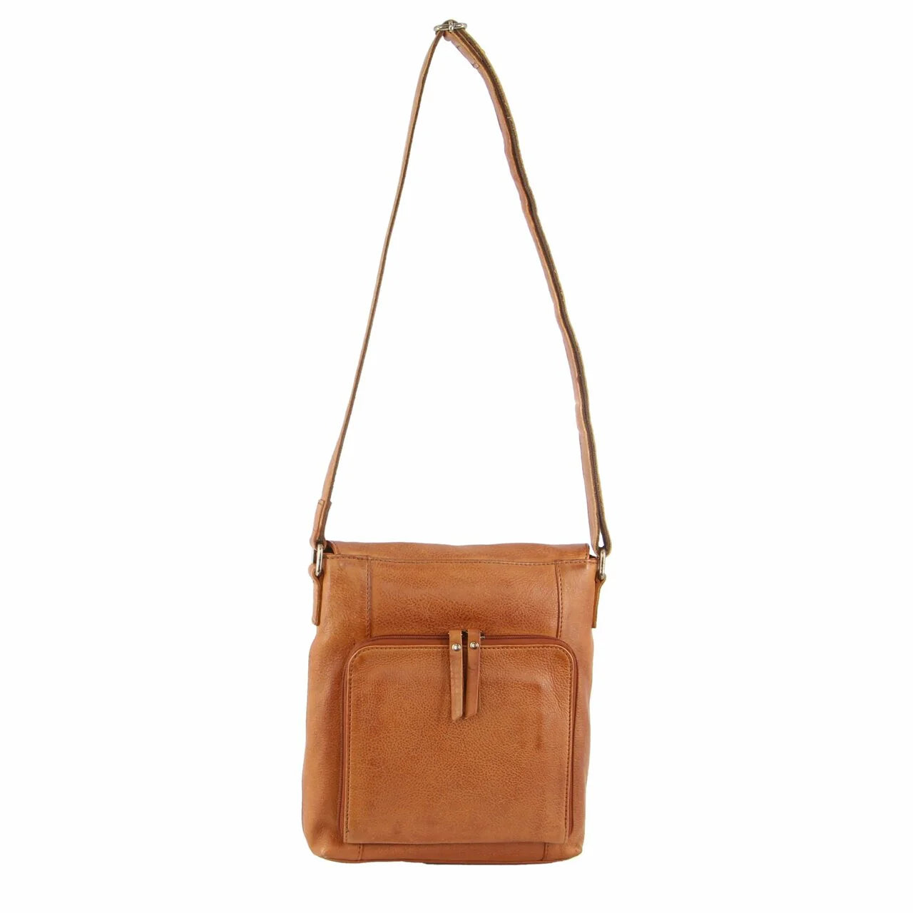 Milleni Ladies Nappa Leather Crossbody Bag in Cognac | NL9470