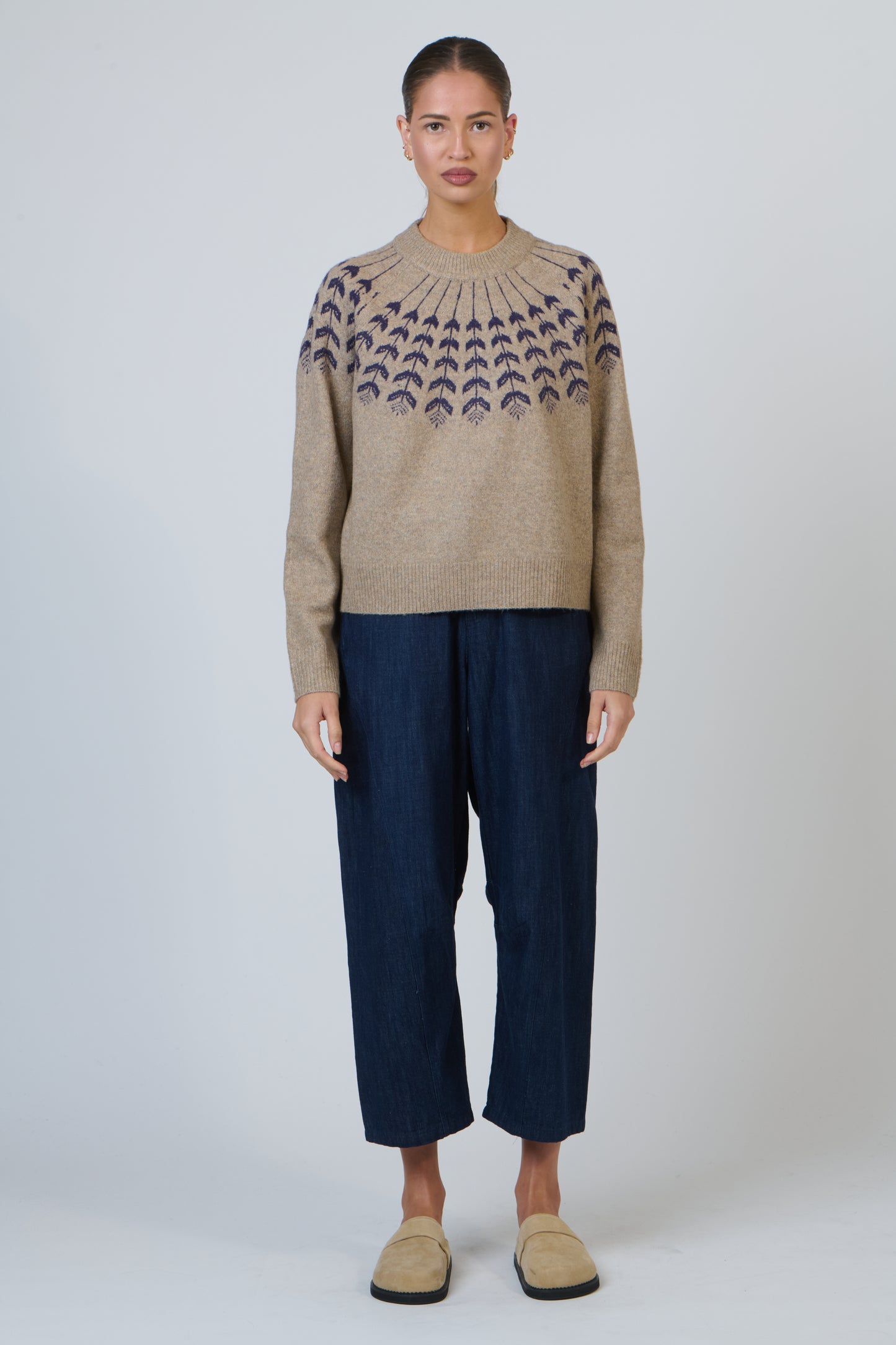 Olive et Julie - Textured Yoke Knit Jumper OJ-W44
