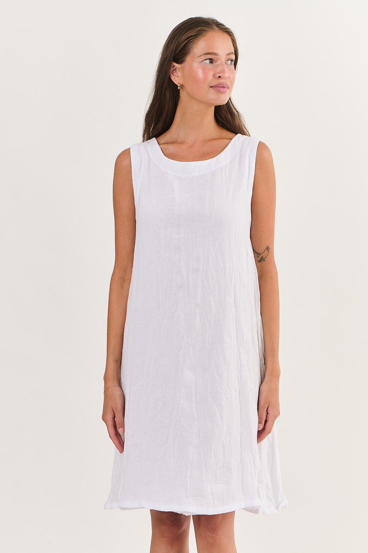 Namastai - Cotton Dress - P147-White