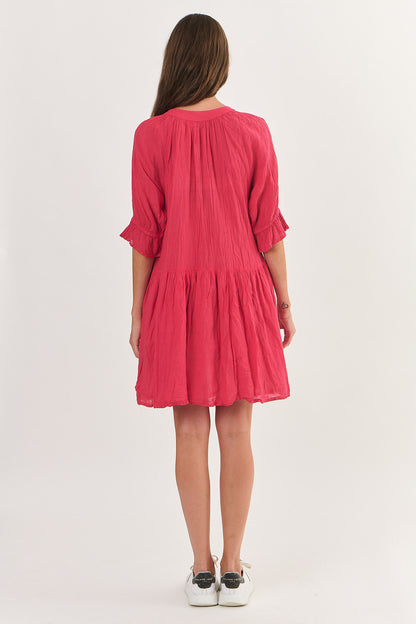 Namastai - Cotton Dress - P151-Goji