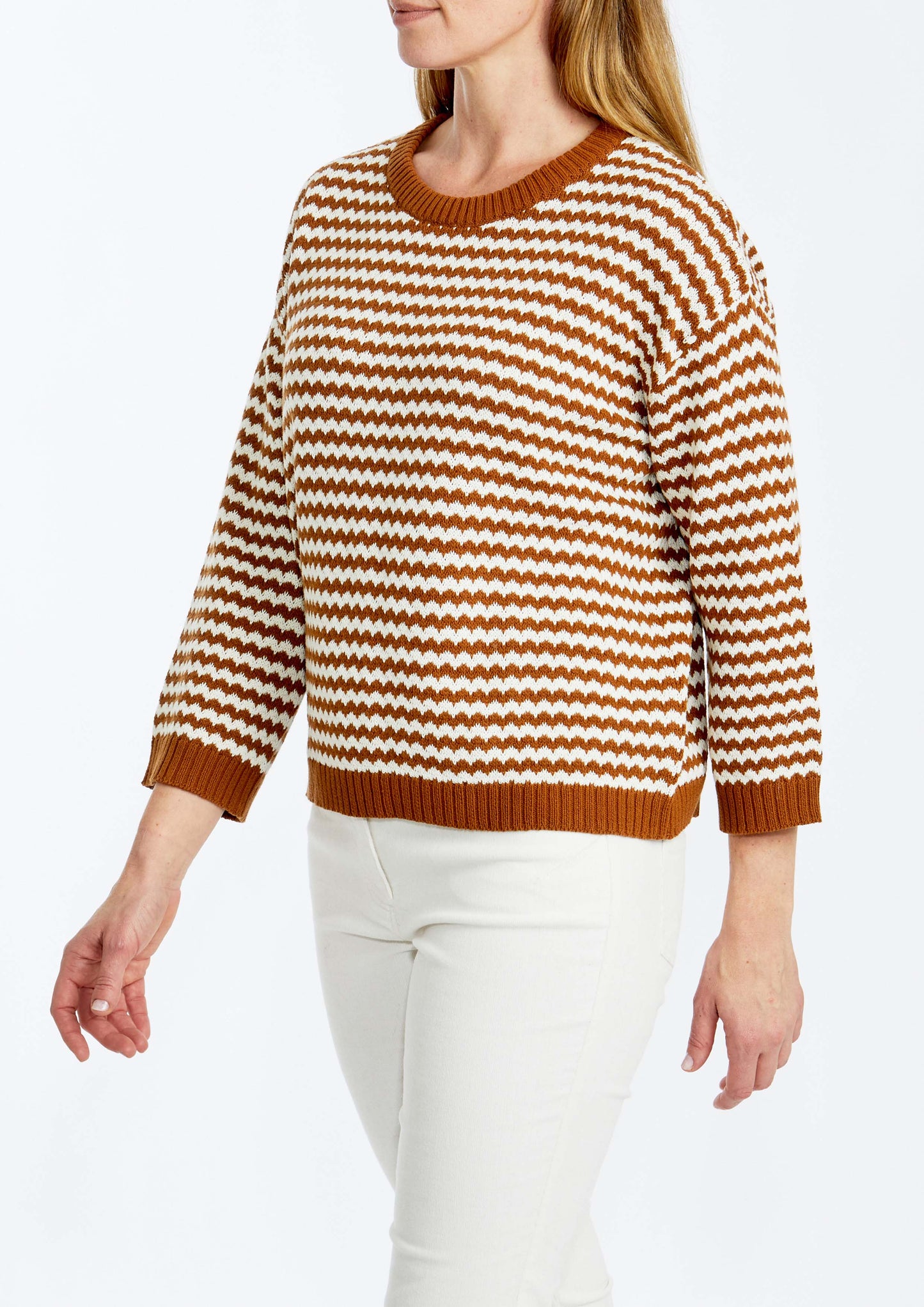 Ping Pong - Wave Pullover Toffee/Ivory | P565057