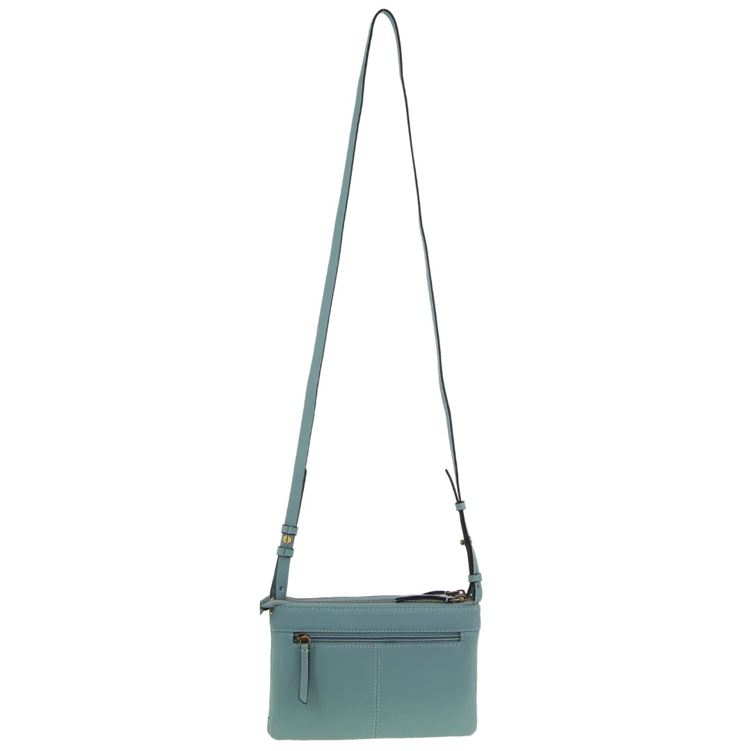 Pierre Cardin - Leather Pleated Design Cross Body Bag Blue | PC3793