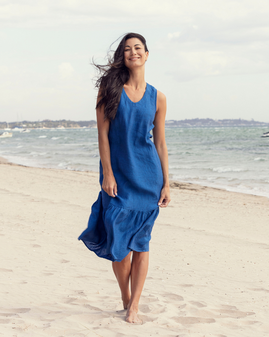 Jump - S/Less V Neck Dress Sapphire | 576J5119A