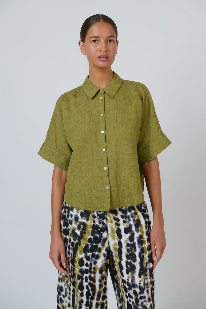 Naturals by O & J - Linen Short Sleeve Shirt | GA685