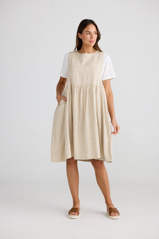 Shanty - Casablanca Pinafore Natural Jaquard | SH24234-1