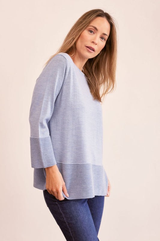 See Saw - 7/8 Rib Sleeve Sweater SS181SB
