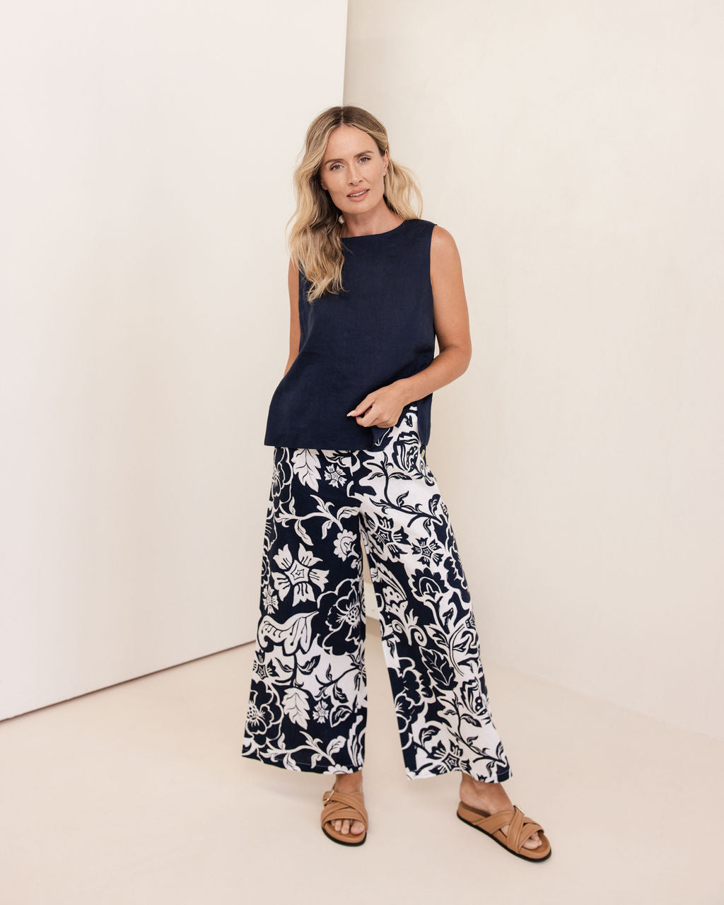 See Saw - 100% Linen Palazzo Pant SS420